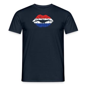Paraguay Heart Flag Flag Amérique latine Voyage - T-shirt homme - marine - Devant - AI Model Male 178 light (178cm)