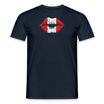 Peru Heart Flag Holiday Travel Tourism Peru - Men's T-Shirt - navy - Front - AI Model Male 178 light (178cm)