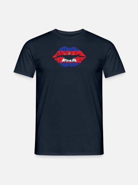Kolumbien Herzschlag Flagge Vintage Kolumbien - Männer T-Shirt - Navy