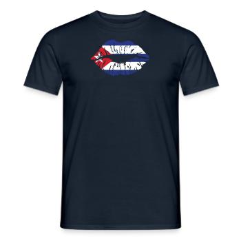 Kuba Flagge herz Fahne Kubaner - Männer T-Shirt - Navy - Vorne - AI Model Male 178 light (178cm)