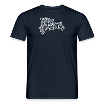 Drapeau du drapeau du cœur de la République dominicaine - T-shirt homme - marine - Devant - AI Model Male 178 light (178cm)