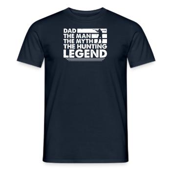 Hunter Papa Son Père Chasse Chasse - T-shirt homme - marine - Devant - AI Model Male 178 light (178cm)