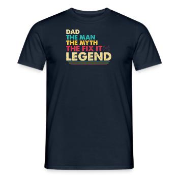 Vater Bastler Tüftler Heimwerker - Männer T-Shirt - Navy - Vorne - AI Model Male 178 light (178cm)