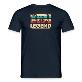 Hunter Papa Son Père Chasse Chasse - T-shirt homme - marine - Devant - AI Model Male 178 light (178cm)