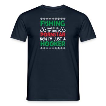 Thérapie Pêche de lac Carpe de lac Pêcheur Appât - T-shirt homme - marine - Devant - AI Model Male 178 light (178cm)