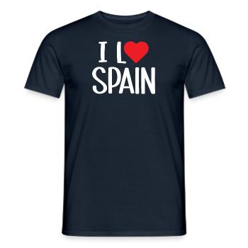 I love Spain - Men's T-Shirt - navy - Front - AI Model Male 178 light (178cm)