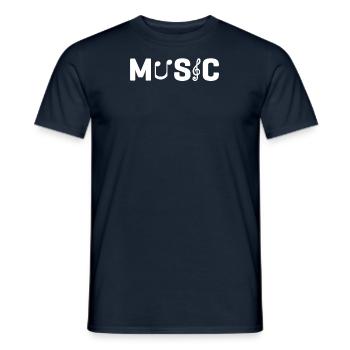 Vinyl Musiker Retro Musik Vinyl Vintage Musizieren - Männer T-Shirt - Navy - Vorne - AI Model Male 178 light (178cm)