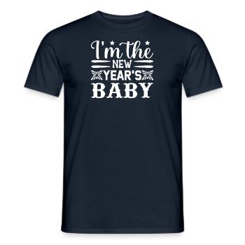 Baby Mama Sylvester neugeborene Geboren Neujahr - Männer T-Shirt - Navy - Vorne - AI Model Male 178 light (178cm)