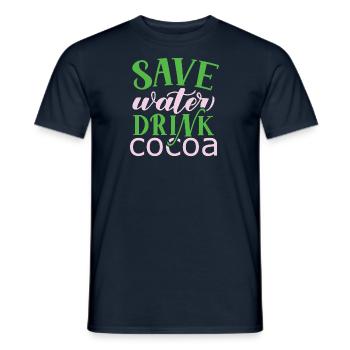 I'm Hot Chocolate Drinker Choco Drink - Men's T-Shirt - navy - Front - AI Model Male 178 light (178cm)