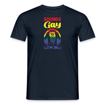 Musique gay Lesbienne Gay Cadeau lesbien gay - T-shirt homme - marine - Devant - AI Model Male 178 light (178cm)