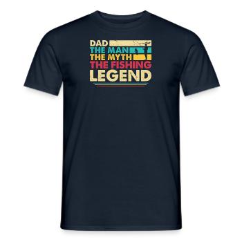 Vater Angeln Vatertag Angler Fischen Papa Fisch - Männer T-Shirt - Navy - Vorne - AI Model Male 178 light (178cm)
