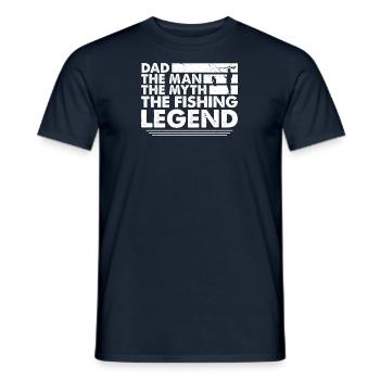 Vater Angeln Vatertag Angler Fischen Papa Fisch - Männer T-Shirt - Navy - Vorne - AI Model Male 178 light (178cm)