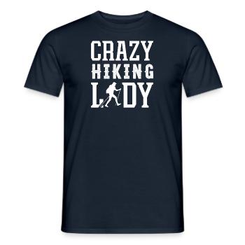Hiking Mrs. Mountaineering - Men's T-Shirt - navy - Front - AI Model Male 178 light (178cm)