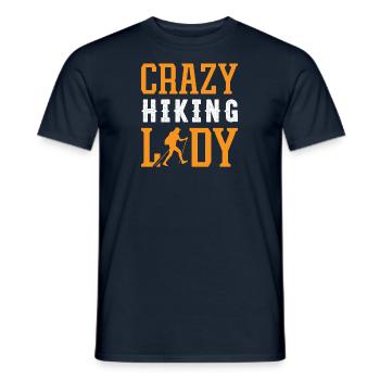 Hiking Mrs. Mountaineering - Men's T-Shirt - navy - Front - AI Model Male 178 light (178cm)