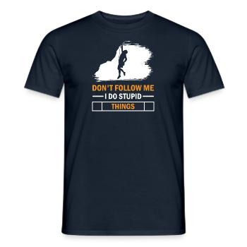 Climbing Climbing Solo Climbing Women - Men's T-Shirt - navy - Front - AI Model Male 178 light (178cm)