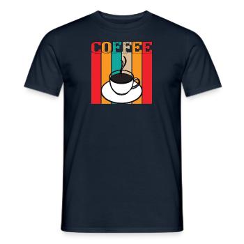 Kaffee Sarkasmus Freunde Glück Freude Cappuccino - Männer T-Shirt - Navy - Vorne - AI Model Male 178 light (178cm)
