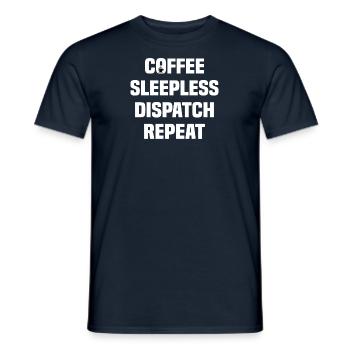 Meilleur répartiteur disant la logistique de la profession du café - T-shirt homme - marine - Devant - AI Model Male 178 light (178cm)
