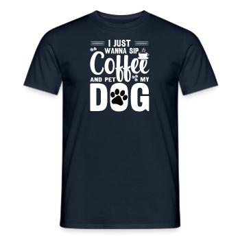 Coffee Dog Machine Puppy Cup Beans - Men's T-Shirt - navy - Front - AI Model Male 178 light (178cm)