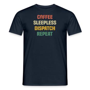 Bester Disponent Spruch Kaffee Beruf Logistik - Männer T-Shirt - Navy - Vorne - AI Model Male 178 light (178cm)