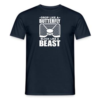 Eishockey Verein Team Sport Geschenk - Männer T-Shirt - Navy - Vorne - AI Model Male 178 light (178cm)