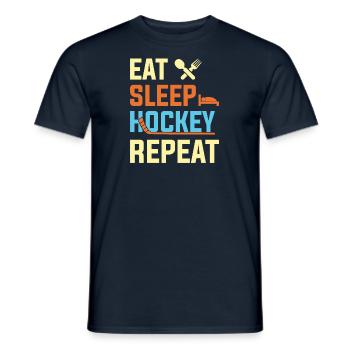 Eishockey Verein Team Sport Geschenk - Männer T-Shirt - Navy - Vorne - AI Model Male 178 light (178cm)