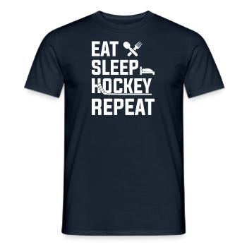 Eishockey Verein Team Sport Geschenk - Männer T-Shirt - Navy - Vorne - AI Model Male 178 light (178cm)
