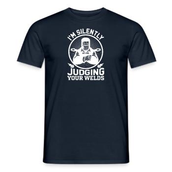 Welder Profession Heat Steel Gas TIG MAG Welding - Men's T-Shirt - navy - Front - AI Model Male 178 light (178cm)