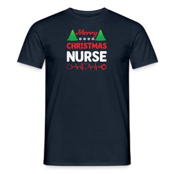 Infirmière de Noël - T-shirt homme - marine - Devant - AI Model Male 178 light (178cm)