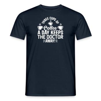 Kaffee Sarkasmus Freunde Glück Freude Cappuccino - Männer T-Shirt - Navy - Vorne - AI Model Male 178 light (178cm)