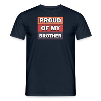Proud of my brother family siblings - Men's T-Shirt - navy - Front - AI Model Male 178 light (178cm)