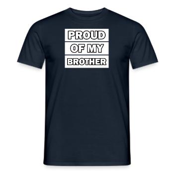 Fier de mon frère, de mes frères et sœurs - T-shirt homme - marine - Devant - AI Model Male 178 light (178cm)
