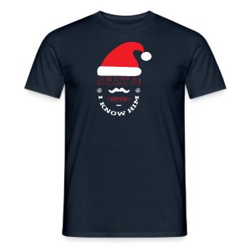 Père Noël Noël Drôle de dicton - T-shirt homme - marine - Devant - AI Model Male 178 light (178cm)