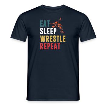 Lutte Lutte Cadeau de lutteur lutteur - T-shirt homme - marine - Devant - AI Model Male 178 light (178cm)