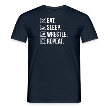 Wrestling Ringen Wrestler Ringer Geschenk - Männer T-Shirt - Navy - Vorne - AI Model Male 178 light (178cm)