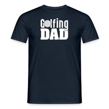 Golf Father Golfer Best Father Golf Course Papa - Men's T-Shirt - navy - Front - AI Model Male 178 light (178cm)