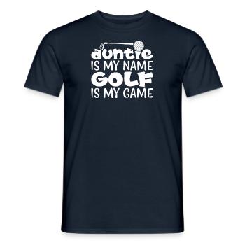 Golfaunt Golfeur Tante du golfeur Tante - T-shirt homme - marine - Devant - AI Model Male 178 light (178cm)