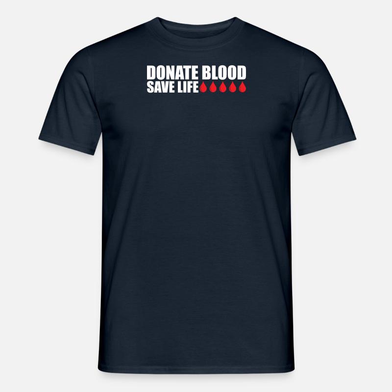 Blutspende Blutspenden Blutspender - Männer T-Shirt - Navy