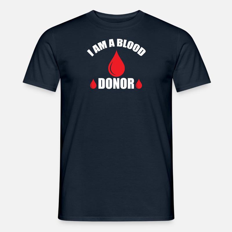 Blutspende Blutspenden Blutspender - Männer T-Shirt - Navy