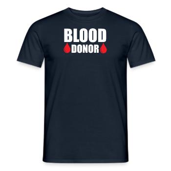 Blood donation Blood donations Blood donors - Men's T-Shirt - navy - Front - AI Model Male 178 light (178cm)