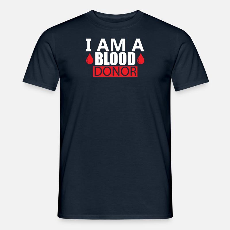 Blutspende Blutspenden Blutspender - Männer T-Shirt - Navy