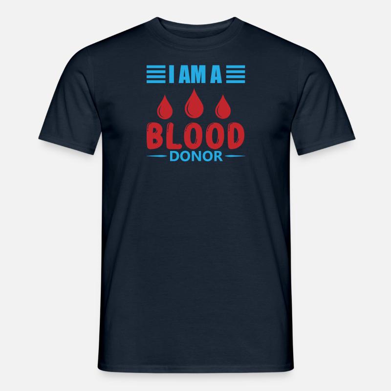 Blutspende Blutspenden Blutspender - Männer T-Shirt - Navy