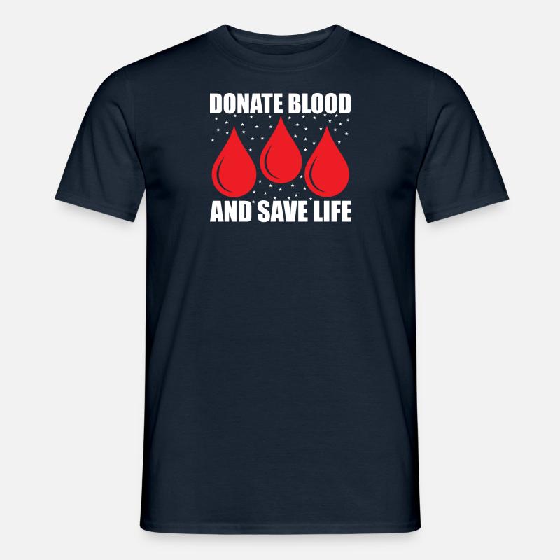 Blutspende Blutspenden Blutspender - Männer T-Shirt - Navy