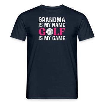 La grand-mère de la grand-mère de golf - T-shirt homme - marine - Devant - AI Model Male 178 light (178cm)