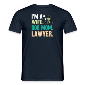 Ehefrau Hundebesitzerin Anwältin Juristin - Männer T-Shirt - Navy - Vorne - AI Model Male 178 light (178cm)