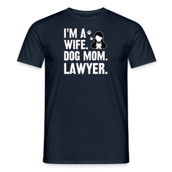 Ehefrau Hundebesitzerin Anwältin Juristin - Männer T-Shirt - Navy - Vorne - AI Model Male 178 light (178cm)