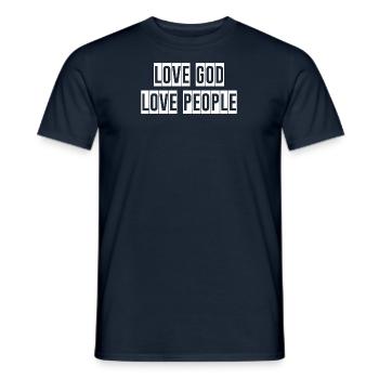 Christentum Jesus Religion Glaube Kreuz Gebet - Männer T-Shirt - Navy - Vorne - AI Model Male 178 light (178cm)
