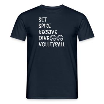 Volleyball Volley Aufschlag Volleyballspieler - Männer T-Shirt - Navy - Vorne - AI Model Male 178 light (178cm)
