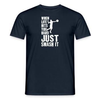 Volleyball Volley Aufschlag Volleyballspieler - Männer T-Shirt - Navy - Vorne - AI Model Male 178 light (178cm)