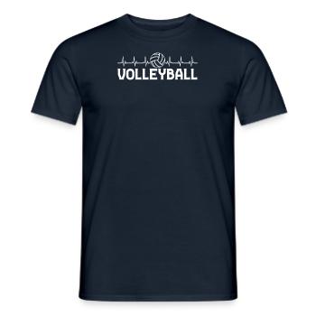 Proud Volleyball Uncle Volleyball Uncle - Men's T-Shirt - navy - Front - AI Model Male 178 light (178cm)
