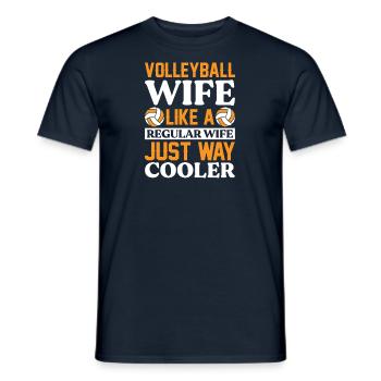 Volleyball player Volleyball player Wife - Men's T-Shirt - navy - Front - AI Model Male 178 light (178cm)